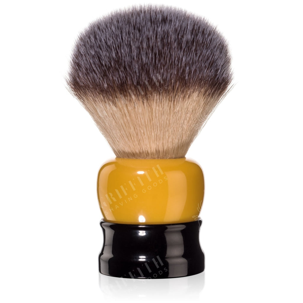 Fine Accoutrements Stout Synthetic Bristle Shaving Brush - Orange & Bl